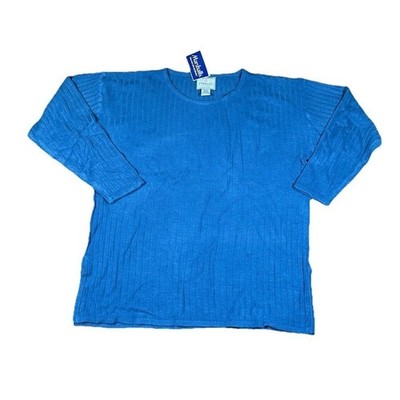 Express Tricot Sweater Womens Size L Blue