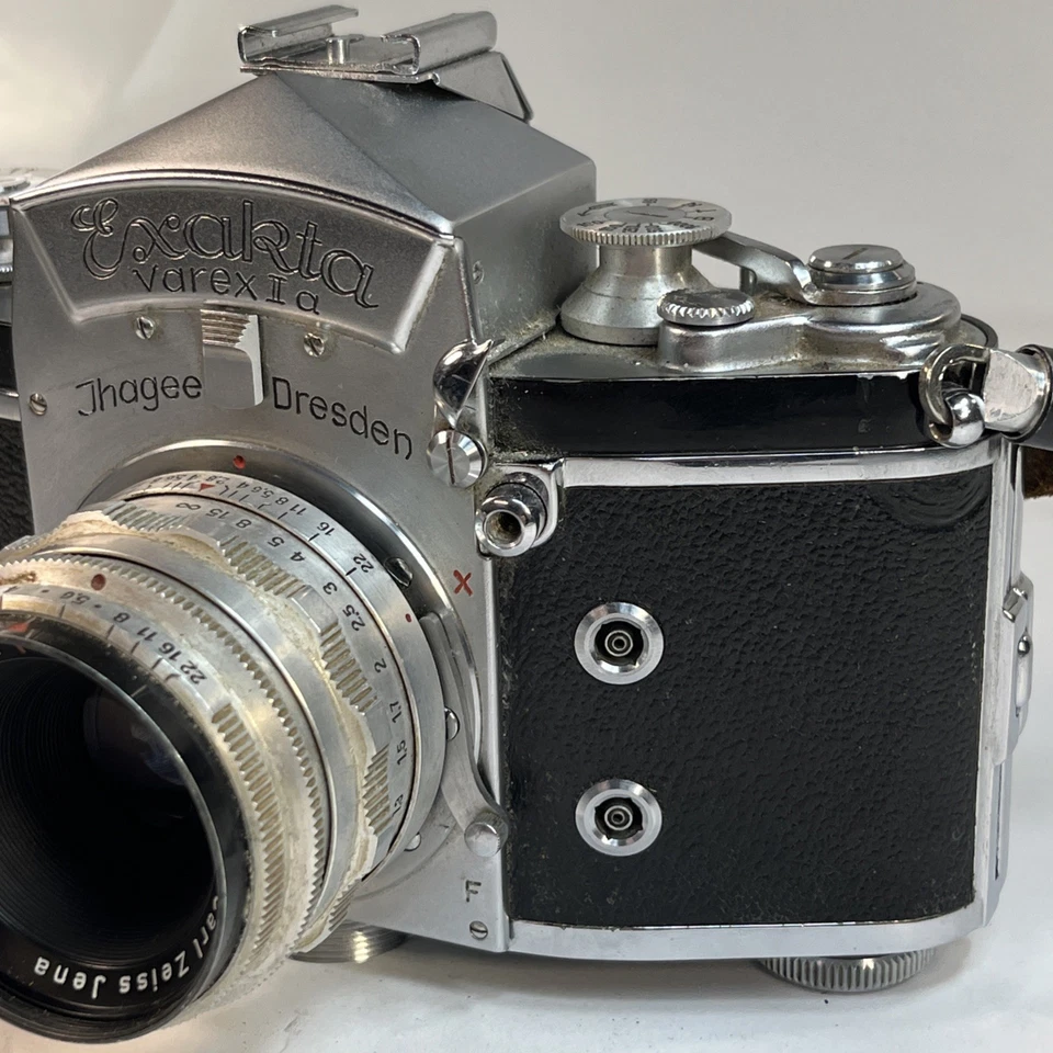 Cámara SLR Carl Zeiss Jena 50 mm EXAKTA Varex II A 35 mm lente probada funcionando BONITA Foto 2 de 4