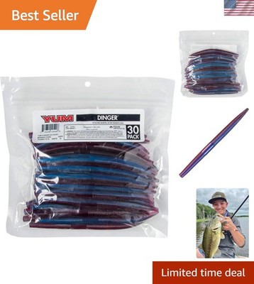 30 Count YUM Dinger Fishing Baits - Flexible Rigging for Bass Fishing Success