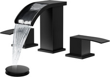 Waterfall 8 Inch Widespread Bathroom Faucet Set Bathroom Sink Faucet 3 Hole 2 Ha