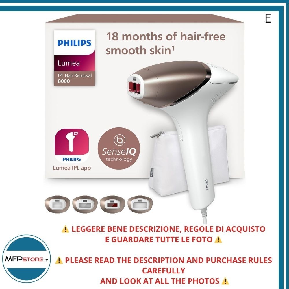 Philips Lumea Serie 8000 Bri948/00 – Epilierer Ipl Mit Senseiq E 4 Zubehör