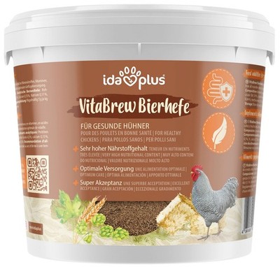 Kerbl IdaPlus Bierhefe VitaBrew 1,5 kg Geflügel Ergänzungsfutter Hühner 73193