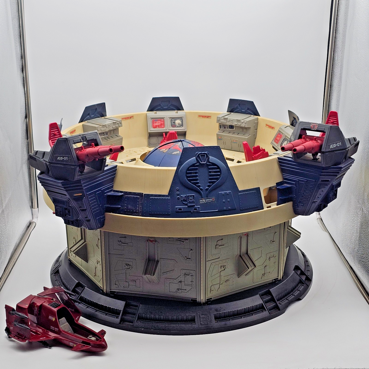 VTG GI Joe Cobra Terror Drome Firebat Base Playset ARAH Hasbro 95