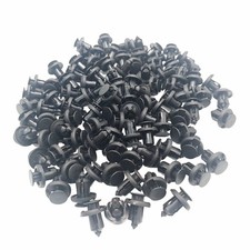 100pcs Bumper Clips 10mm Hood Fender Push Rivets Retainer Fasteners For Honda