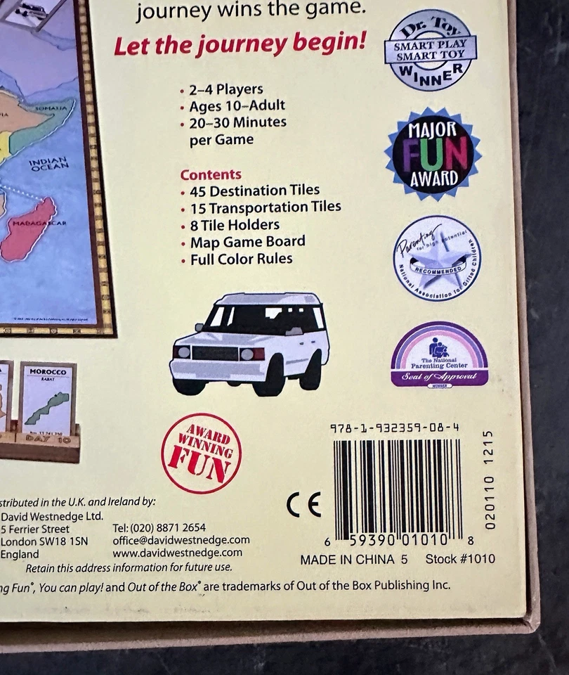 10 Days in Africa (Board Game, 2009) Out Of The Box Alan R. Moon RARE COMPLETE - Image 4 of 4