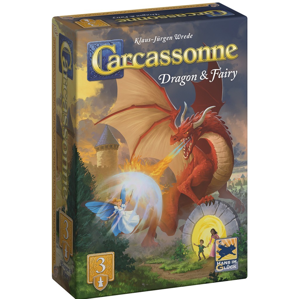Carcassonne v3.1 Dragon - Fairy Expansion #3 Board Game Hans im Glück