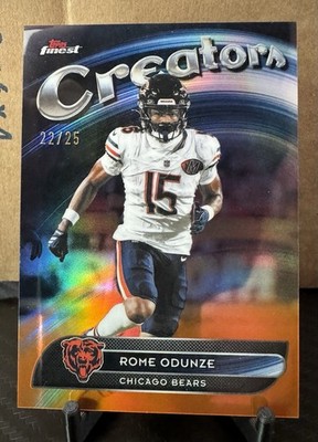 Topps 2025 Finest Creators Rome Odunze Chicago Bears /25 CR-6 NFL Card