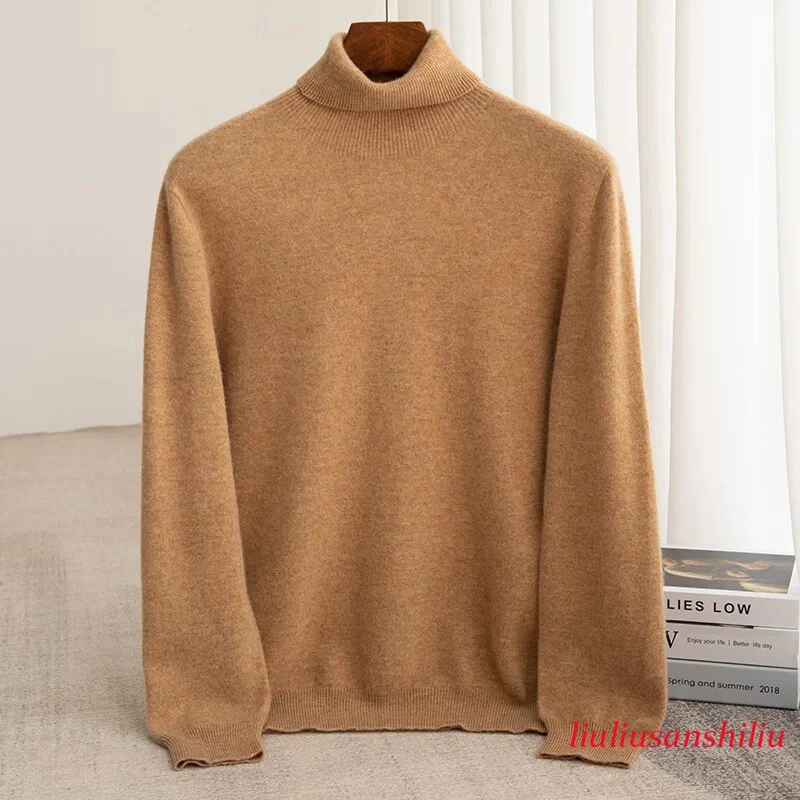 Men's 100% Merino Wool Autumn and Winter Sweater Top Sweater