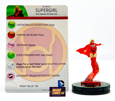 DC Heroclix Supergirl #053b w/ Card Superman Wonder Woman Set