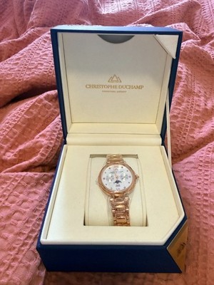 Christophe Duchamp Rose Gold Etoile Watch with Pearl Face