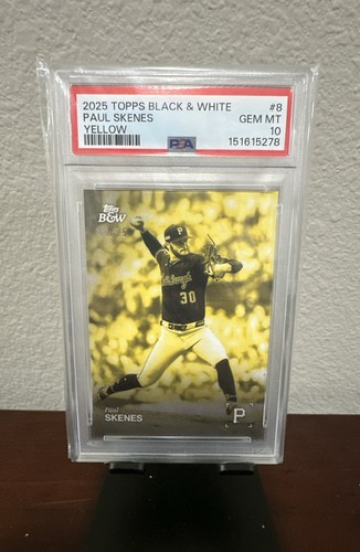 2025 Topps Black & White - Paul Skenes #008 Yellow /75