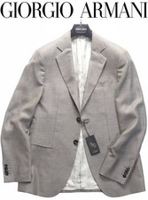 Unused Giorgio Armani Silk And Linen Constructed Blazer Tailored Jacket Size 48
