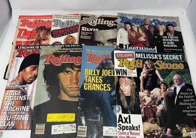 ROLLING STONE MAGAZINES Lot of 8 - Mixed Issues From 1980 s, 1990 s 2000 s