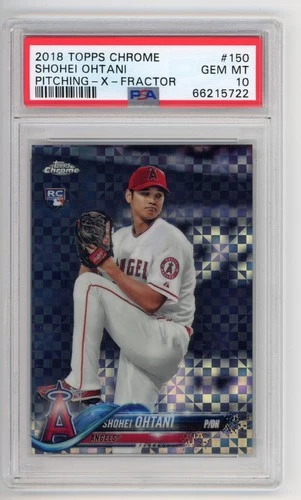 2018 Topps Chrome #150 Shohei Ohtani RC Rookie X-Fractor PSA 10 GEM MINT
