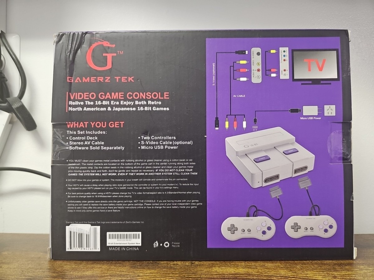 Game Console Gamerz Tek 16 Bit Gamerz Tek 16-Bit Super Nintendo