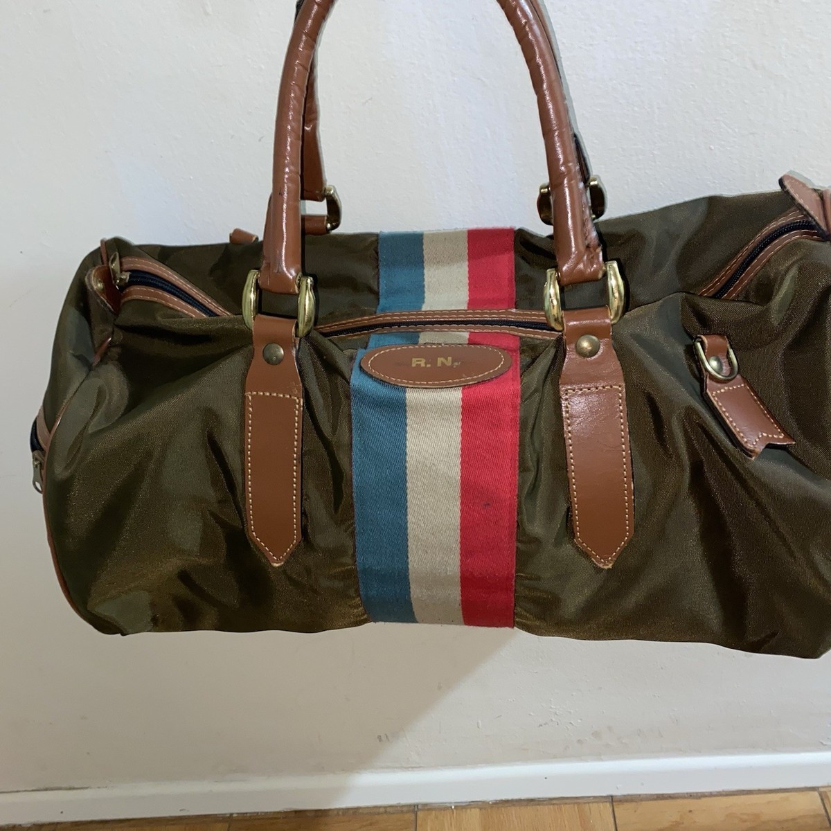 Vintage Lark Large Duffel Bag Green Crotch & Fitzgerald New York