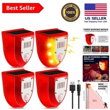 4-Pack Solar-Powered Motion Alert System with 3 Modes - Safety for Home & Farm
