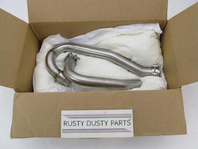 British Customs Competition Header System Brushed BC901-130-BR Triumph Scrambler