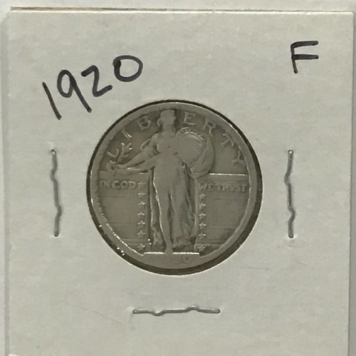 1920 Standing Liberty Silver Quarter E8475 - Picture 2 of 4