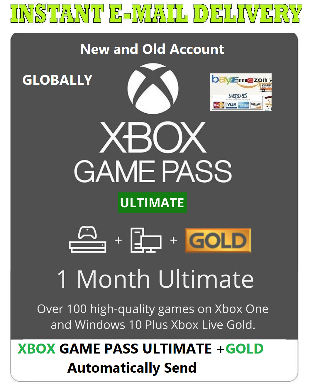 1 Month Xbox Game Pass Ultimate Xbox One / PC (Non-Stackable)