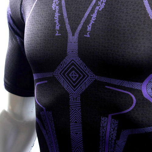Avengers: Infinity War Black Panther T shirt Tee sport Fitness daily Cosplay - Picture 7 of 9