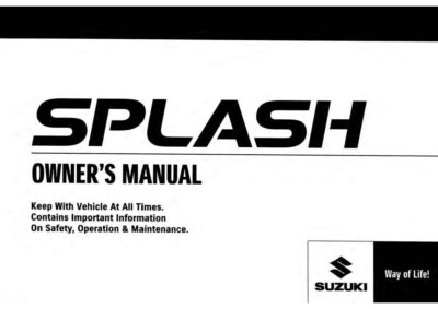 Suzuki Splash Betriebsanleitung Handbuch 2008-heute neuer Druck PORTOFREI