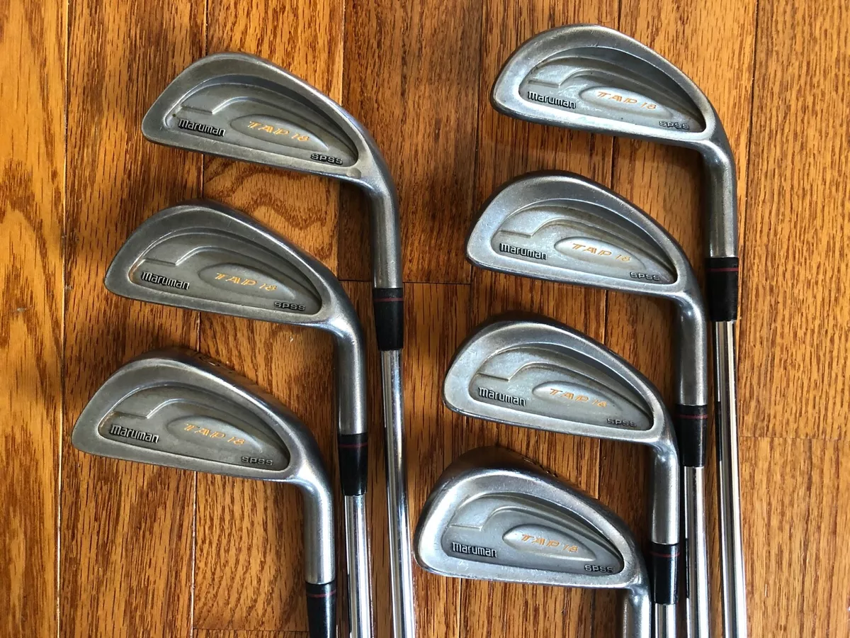 MARUMAN TAP 18 SPSS irons set 3,4,5,6,7,8,PW. RH TS-BL Molybdenum shafts. Japan. MARUMAN TAP 18 SPSS irons set 3,4,5,6,7,8,PW. RH TS-BL Molybdenum shafts. Japan.