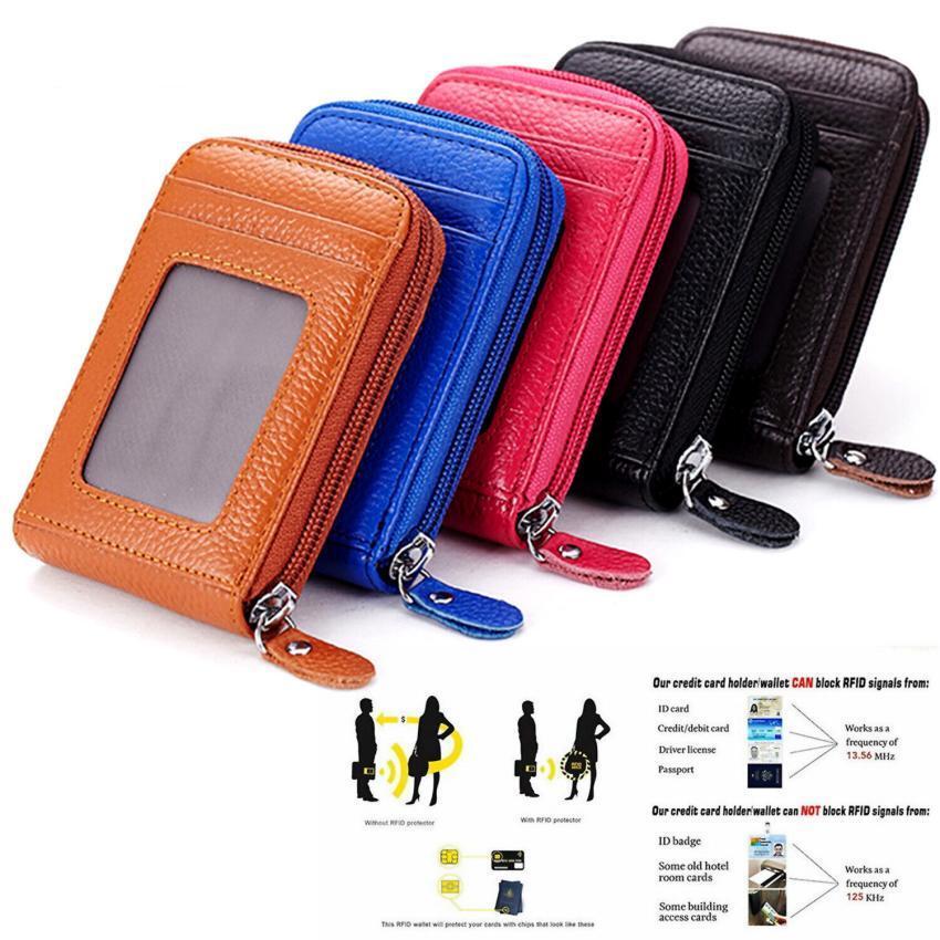 Slim Portable Zipper Card Holder for Business Cards – Unisex Wallet  -image