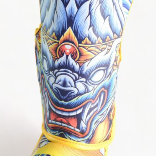 RAJA Shin Guards Muay Thai Boxing MMA Combat Fight Gym Hanuman Monkey Literature - Picture 3 of 6