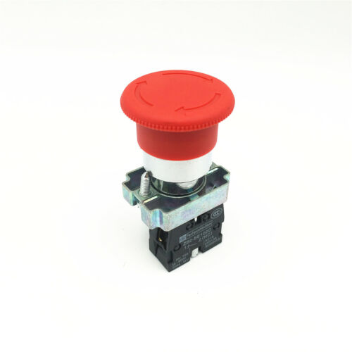 XB2 BS542 NC Turn to Release Mushroom Head Emergency Stop Pushbutton Switch 22mm - Picture 1 of 5