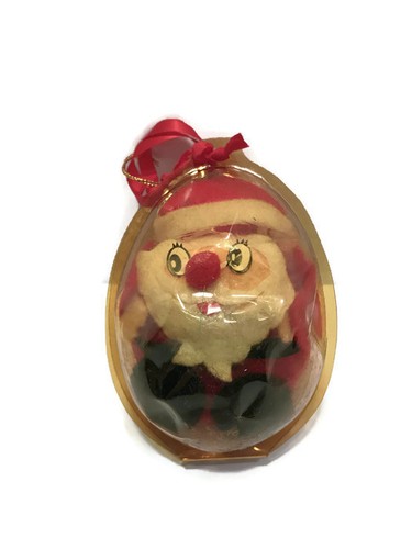 Adorno de Navidad vintage Pom Pom y fieltro Papá Noel 6,5 pulgadas venta inmobiliaria encontrar - Imagen 2 de 5