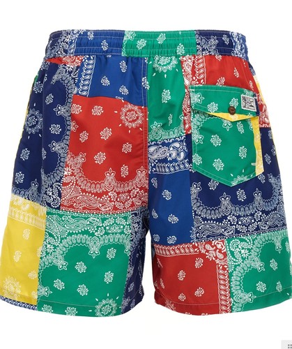 NUEVO CON ETIQUETAS Polo Ralph Lauren PATCHWORK BANDANA Traveller Bañador Traje de Baño - Imagen 5 de 12