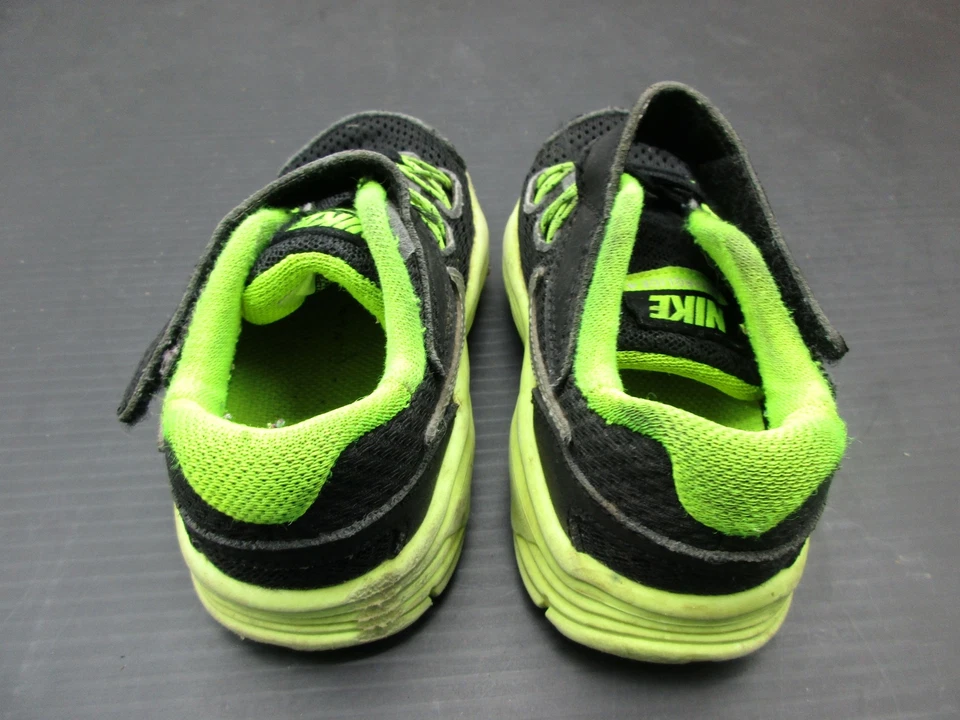 NIKE SIZE 6C BABY BOYS BLACK/GREEN NYLON ATHLETIC WALKING SNEAKERS SHOES 3E - Image 4 of 4