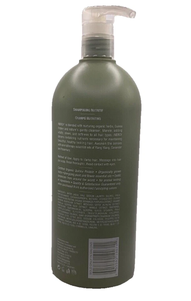 Nexxus Inergy Nutrient Shampoo 1L / 33.8 Fl Oz. Rare New - Image 3 of 3