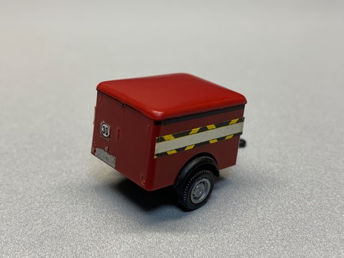 Remolque de un eje para automóvil construcción de automóviles pequeño remolque multiusos rojo rojo Brekina H0 1:87 - Imagen 7 de 12