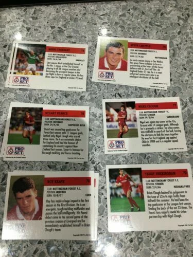 Nottingham Forest Football Pro Set Sports Trading Cards & Accessories