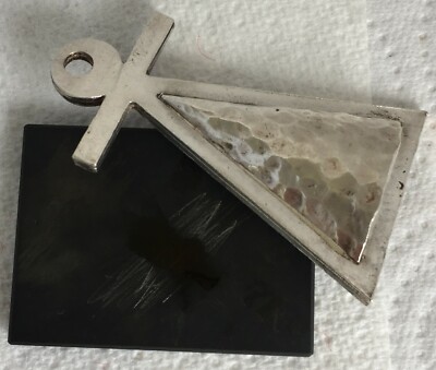 Croix Ansée (Ankh) En Argent Sterling - Broche/Pendentif - Style Carthage Années 1970 - Occasion