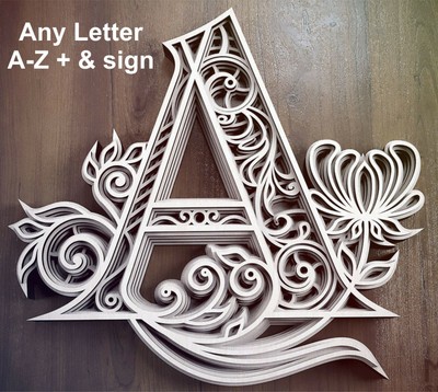Download Layered Letters Mandala Style 1.5cm Thick Wall Crafts ...