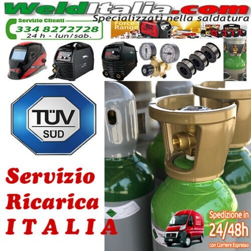 BOMBOLA ARGON 10 LITRI RICARICABILE 200 BAR PUREZZA 99,9% CARICA - Foto 3 di 5
