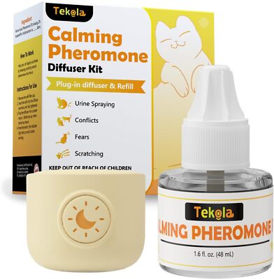 Cat Calming Diffuser Anxiety Relief Cat Pheromones Calming Diffuser 2-in-1 30 Da