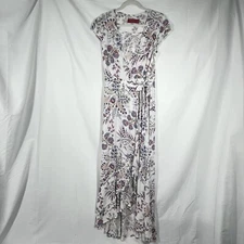 Tigerlily Australia Maxi Wrap Dress Womens 4 Multicolor Floral Boho Hippie Flowy