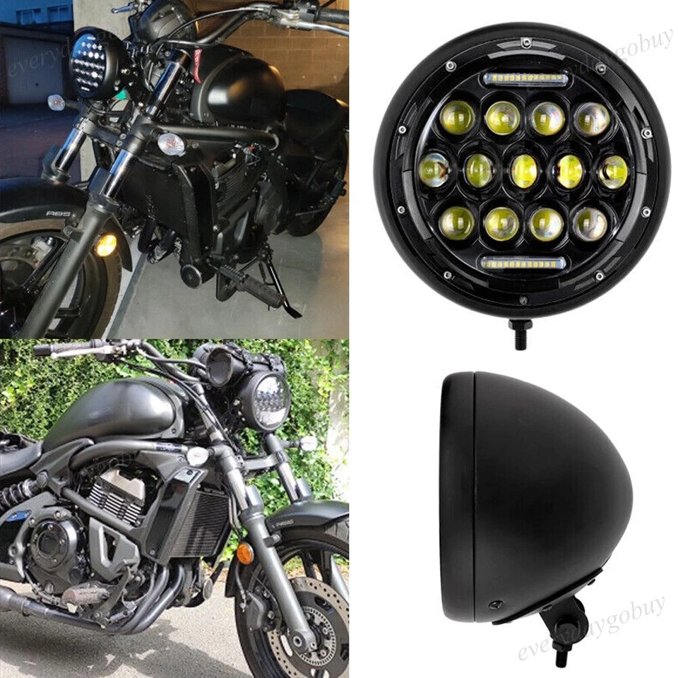 Soporte de carcasa de faro LED 5,75" 5 3/4 para Harley Sportster 1200 883 48 Foto 2 de 4