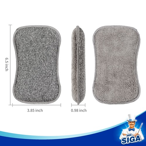 MR.SIGA Dual-Sided Scrub Sponges Long lasting Reusable Dishwashing Sponges fo... - Picture 5 of 6