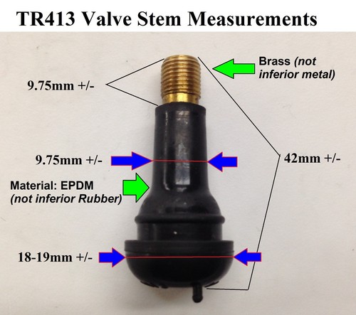 4-Set TR413 VALVE STEM DRESS UP KIT-Anodized Aluminum Alloy Caps/Sleeves-GOLD - Picture 6 of 6