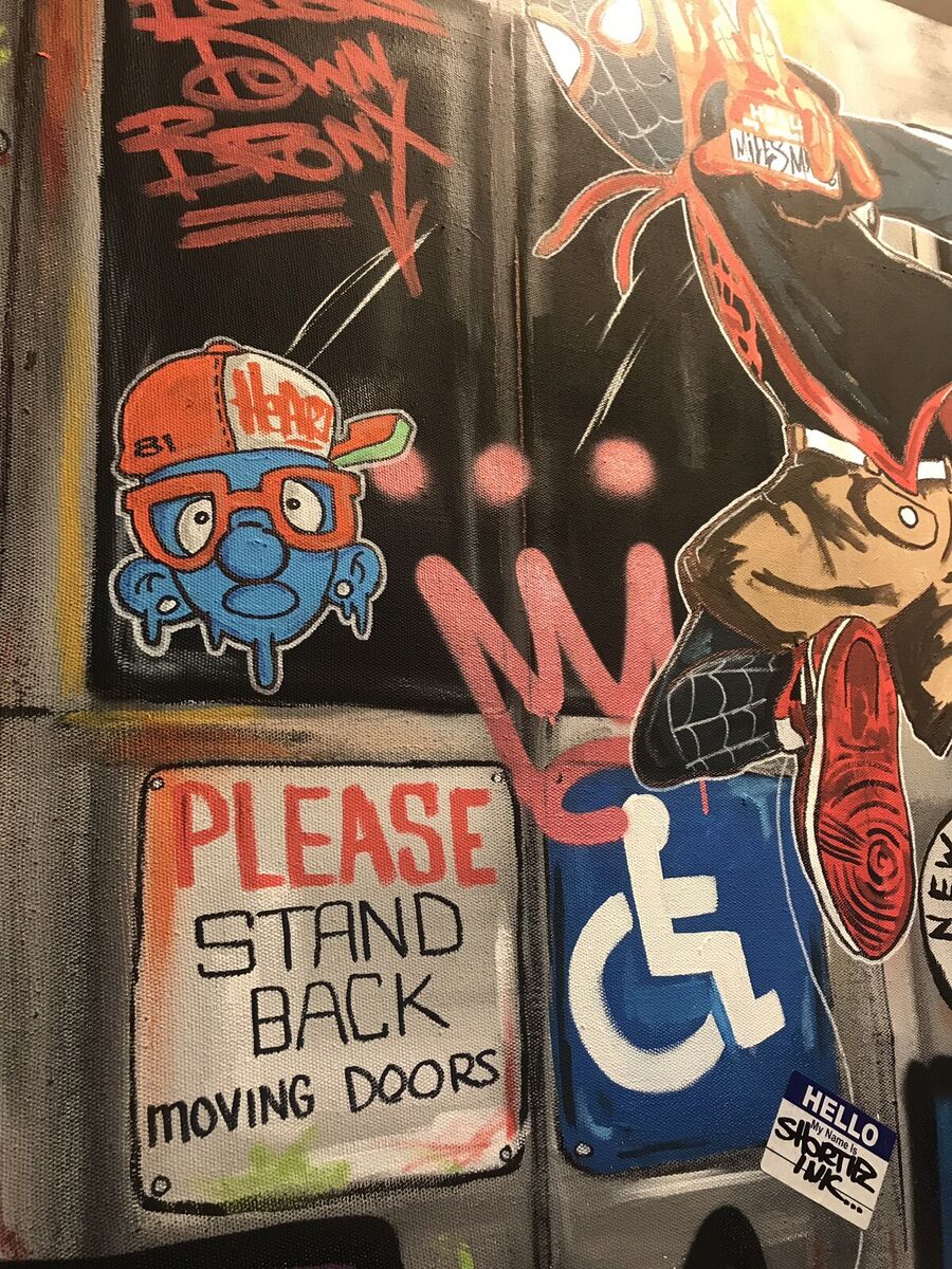 4 Ft X 4 Ft Stretched 1981 NYC Transit Graffiti Subway Train 4 Ft X 4 Ft Stretched 1981 NYC Transit Graffiti Subway Train