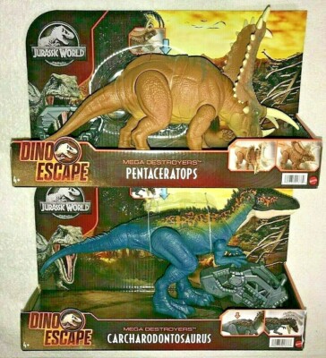 JURASSIC WORLD PENTACERATOPS & CARCHARODONTOSAURUS MEGA DESTROYERS *NEW RELEASE*