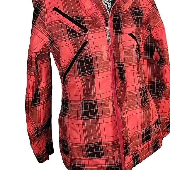 burton plaid snowboarding ski winter warm jacket