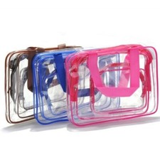 PVC Klare Kosmetiktasche Make-Up Kulturbeutel Reißverschluss Reisebeutel
