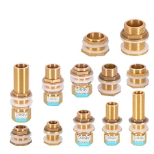 1/2"3/4"1" Brass Water Tank Outlet Fitting Flange Extend Fittings |Silicone Seal