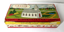 1950s Vintage PLASTICVILLE O Scale Church model 1600 , Red Door, Steeple PARTS